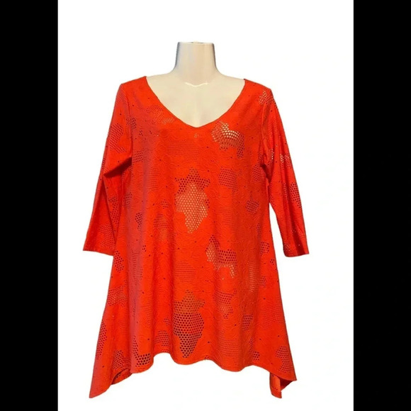 Clara SunWoo Tunic Top Asymmetric Hem - Picture 1 of 8